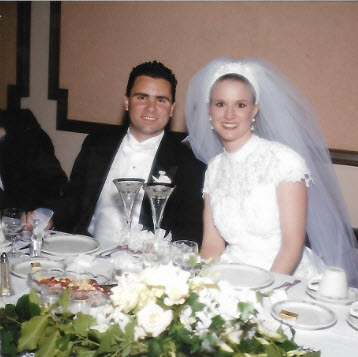 Dena and Paul Betti, day of wedding.