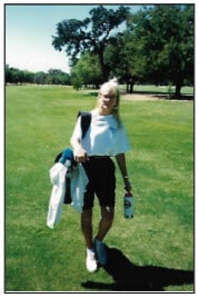 Dena Betti, playing golf